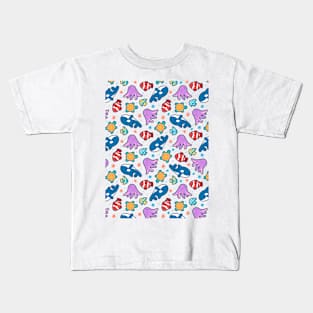 Cute Ocean life patterns Kids T-Shirt
